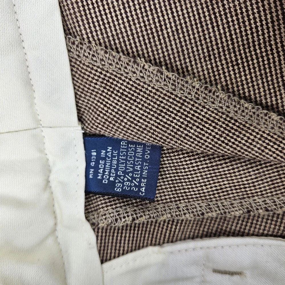 Vintage Polo Ralph Lauren Hayward Pants Mens 34x30 Houndstooth Pleated Cuffed